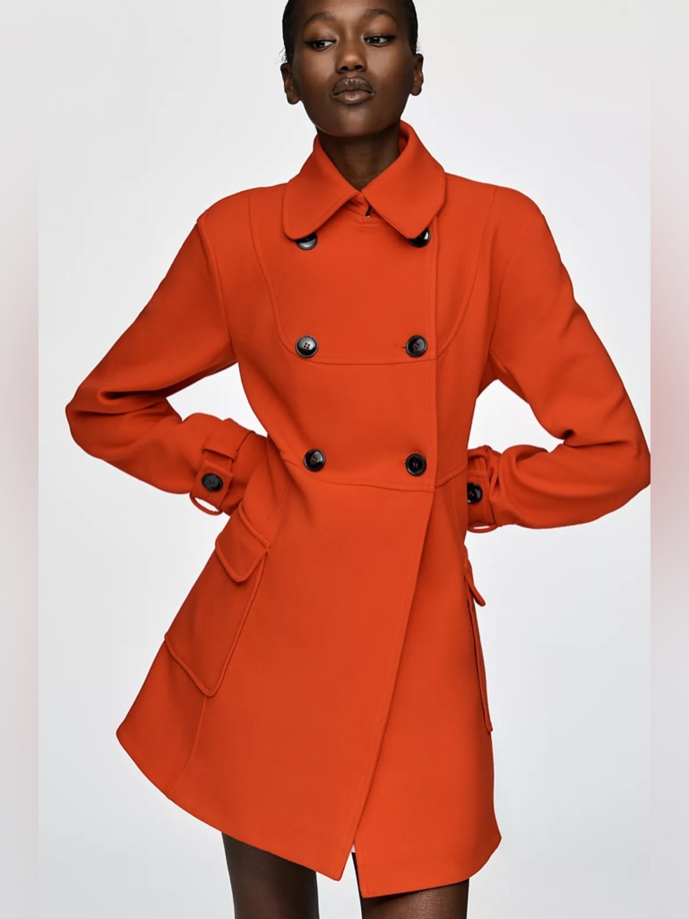 NWT Anthropologie Maeve Fit & Flare Trench Coat Red